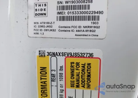 2018 Chevrolet Equinox Lt from USA, damaged, VIN 3GNAXSEV9JS532736